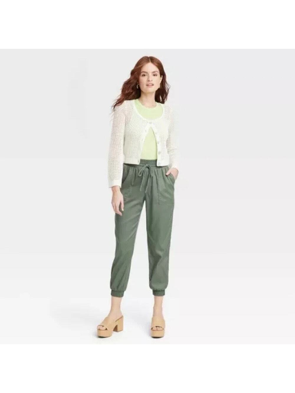 A New Day NWT Women's High-Rise Modern Ankle Jogger Pants Teal Size M